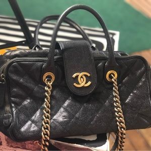 Vintage Chanel bowling bag